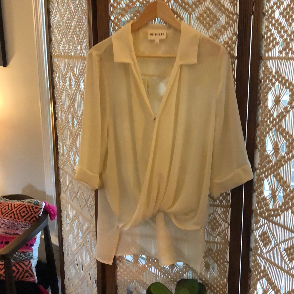 Olive + Oak drape blouse